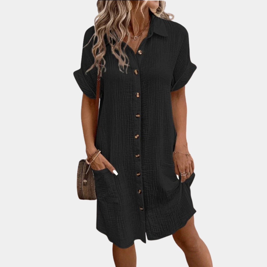 Clara | Women's Summer Button-Down Shirt Dress Prescott Mode
