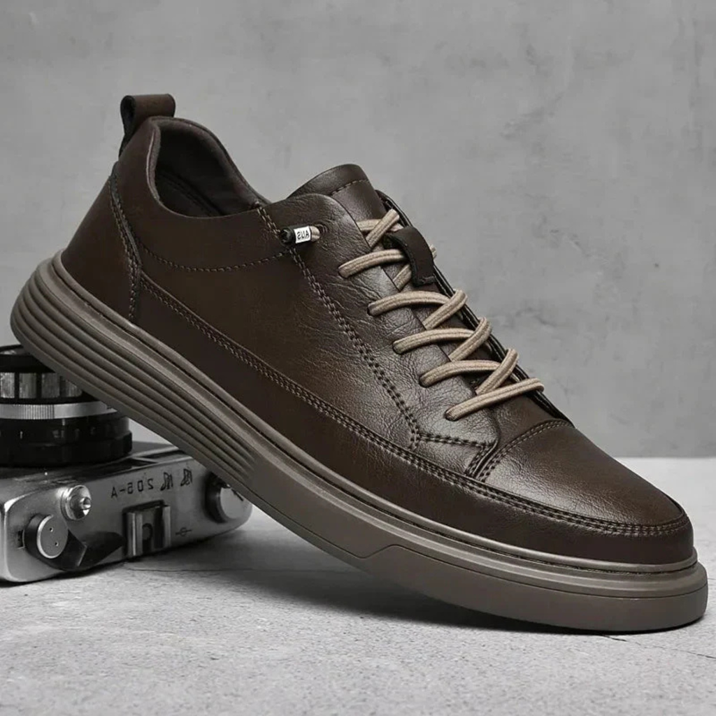 Elias | Men’s Casual Leather Lace-Up Shoes Prescott Mode