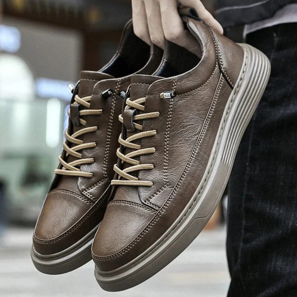 Elias | Men’s Casual Leather Lace-Up Shoes Prescott Mode