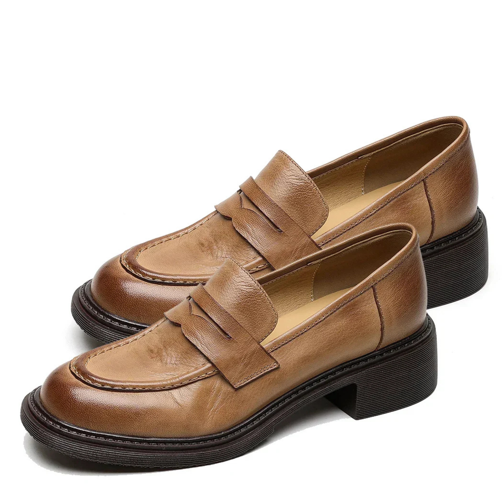 Evelyn | Women's Classic Leather Penny Loafers Prescott Mode