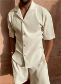 Leo | Men’s Button-Up Shirt & Shorts Set Prescott Mode