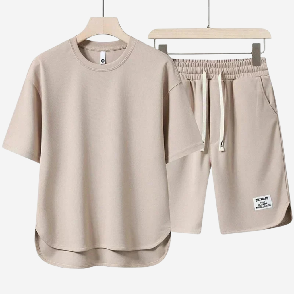Mason | Men’s Casual T-Shirt & Drawstring Shorts Set Prescott Mode