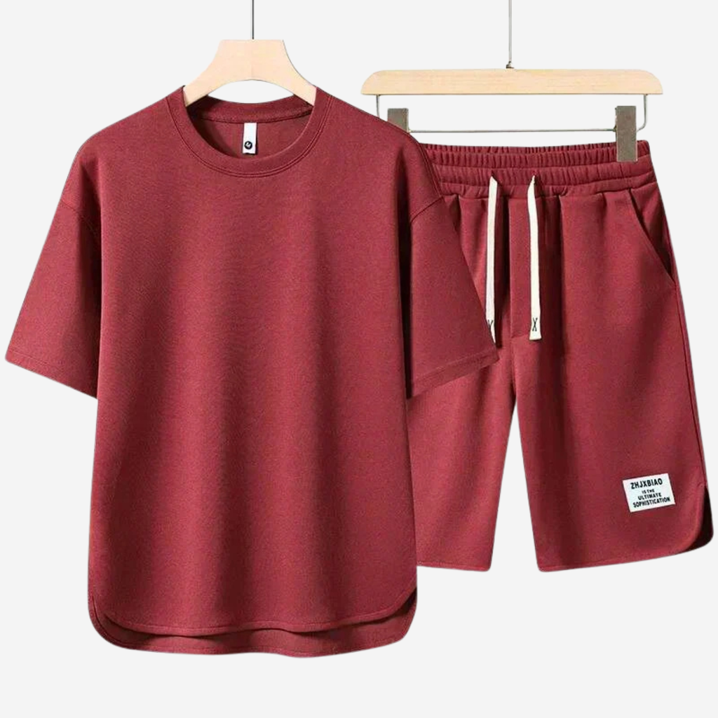 Mason | Men’s Casual T-Shirt & Drawstring Shorts Set Prescott Mode