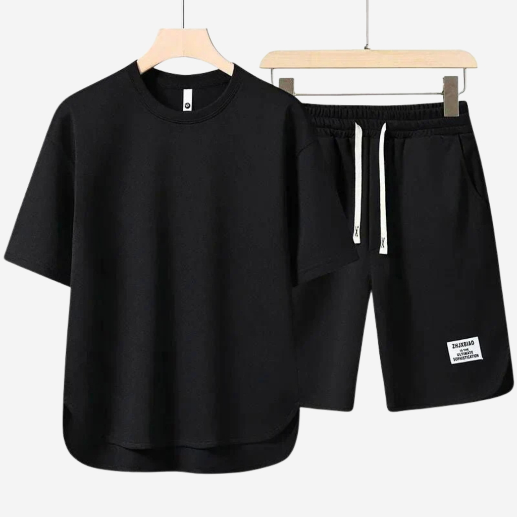 Mason | Men’s Casual T-Shirt & Drawstring Shorts Set Prescott Mode