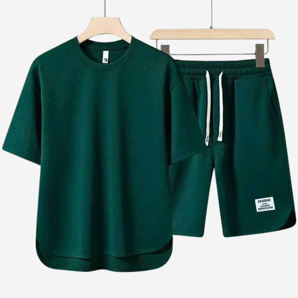 Mason | Men’s Casual T-Shirt & Drawstring Shorts Set Prescott Mode