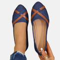Maya | Women’s Casual Cross-Strap Flat Shoes Prescott Mode