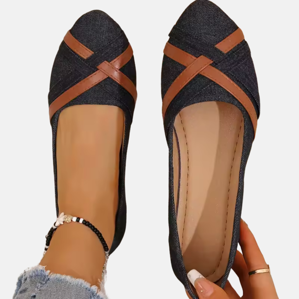 Maya | Women’s Casual Cross-Strap Flat Shoes Prescott Mode