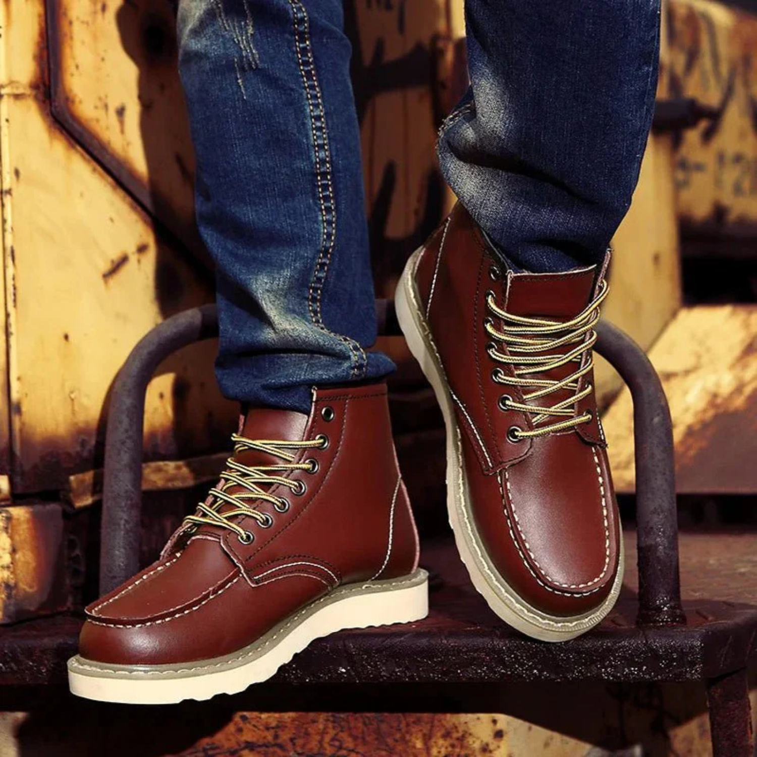 Hunter | Men’s Classic Leather Lace-Up Shoes Prescott Mode