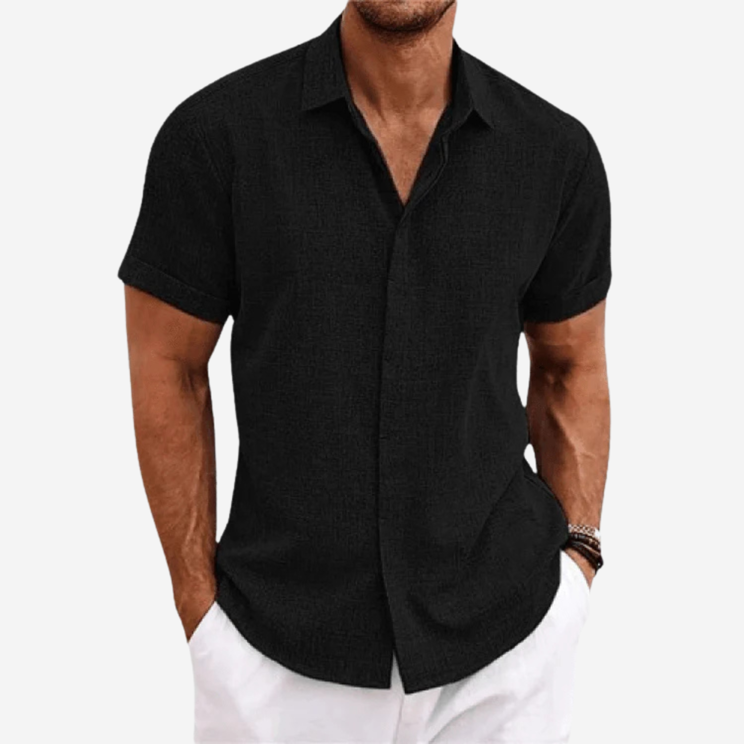 Men’s Short Sleeve Button-Up Shirt Prescott Mode