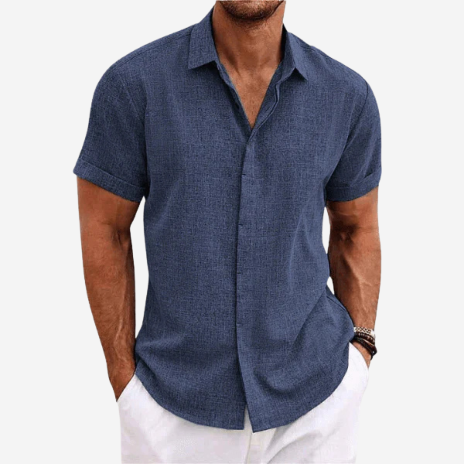 Men’s Short Sleeve Button-Up Shirt Prescott Mode