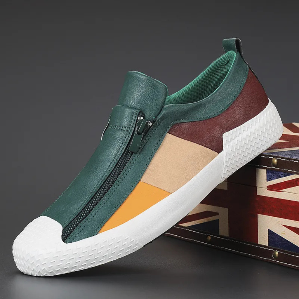 Milo | Men’s Casual Colorblock Zip-Up Sneakers Prescott Mode