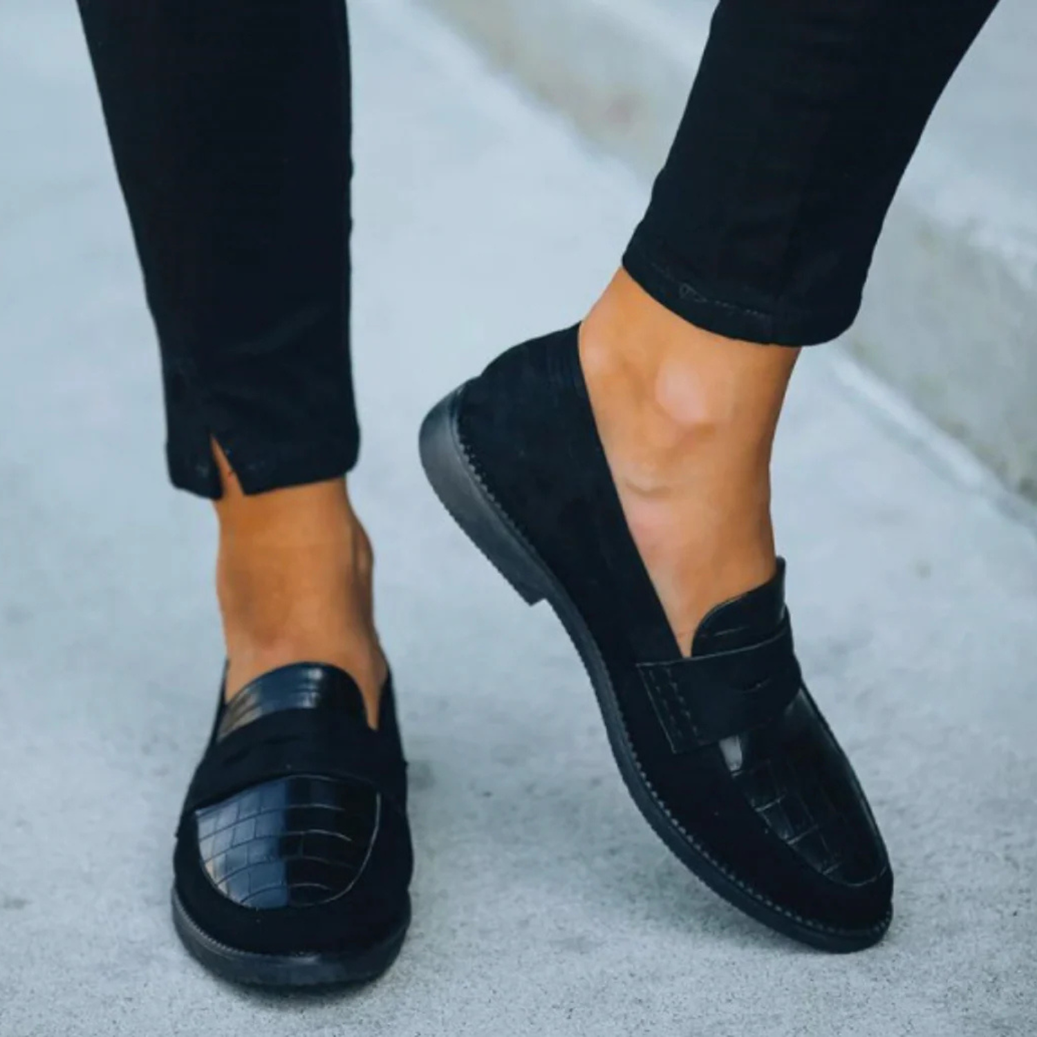 Noah | Women's Classic Croc-Embossed Loafers Prescott Mode