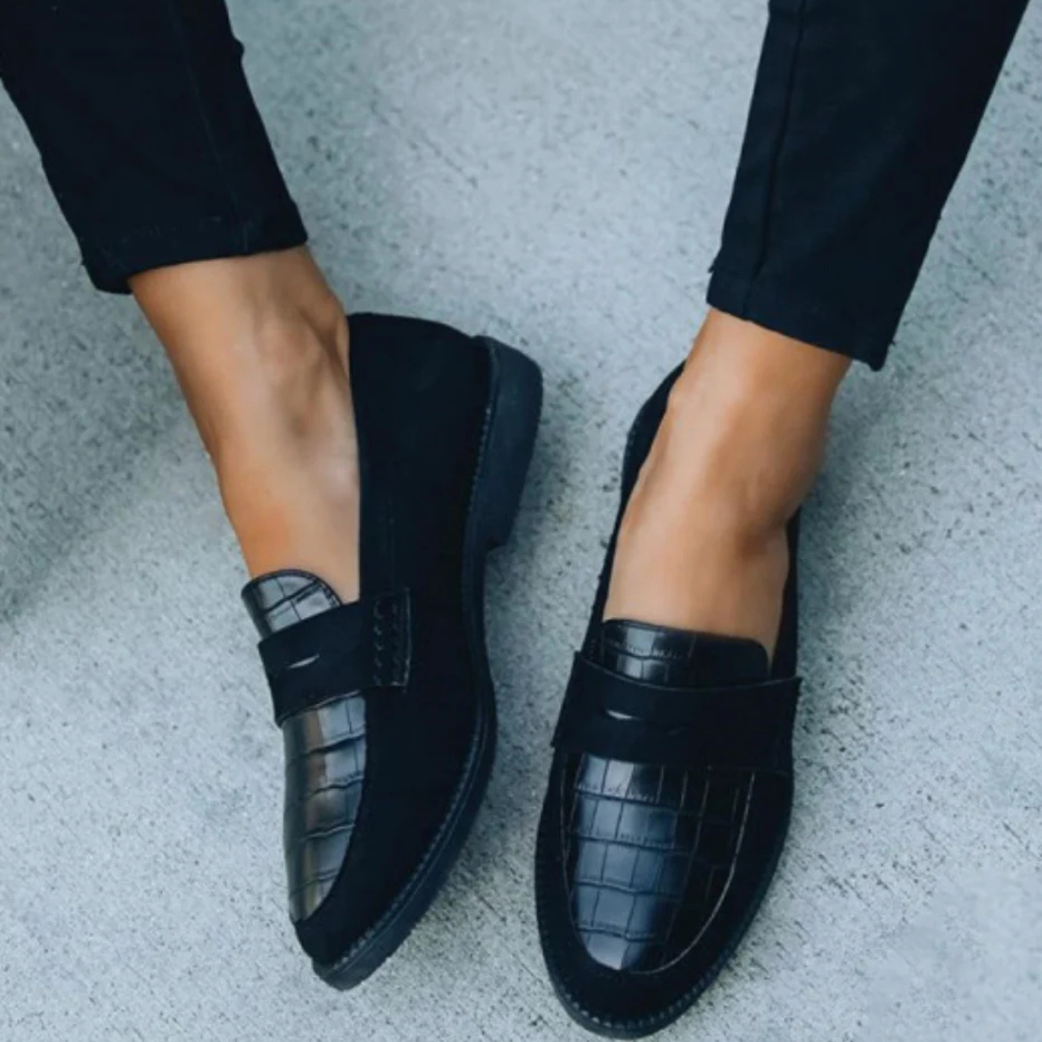 Noah | Women's Classic Croc-Embossed Loafers Prescott Mode