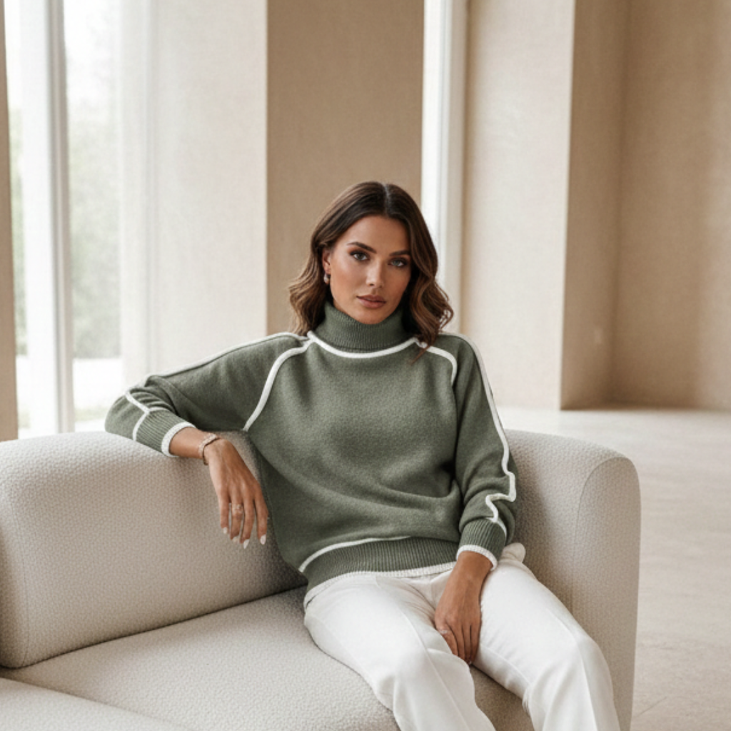 The Arden Knit Mockneck Sweater Prescott Mode