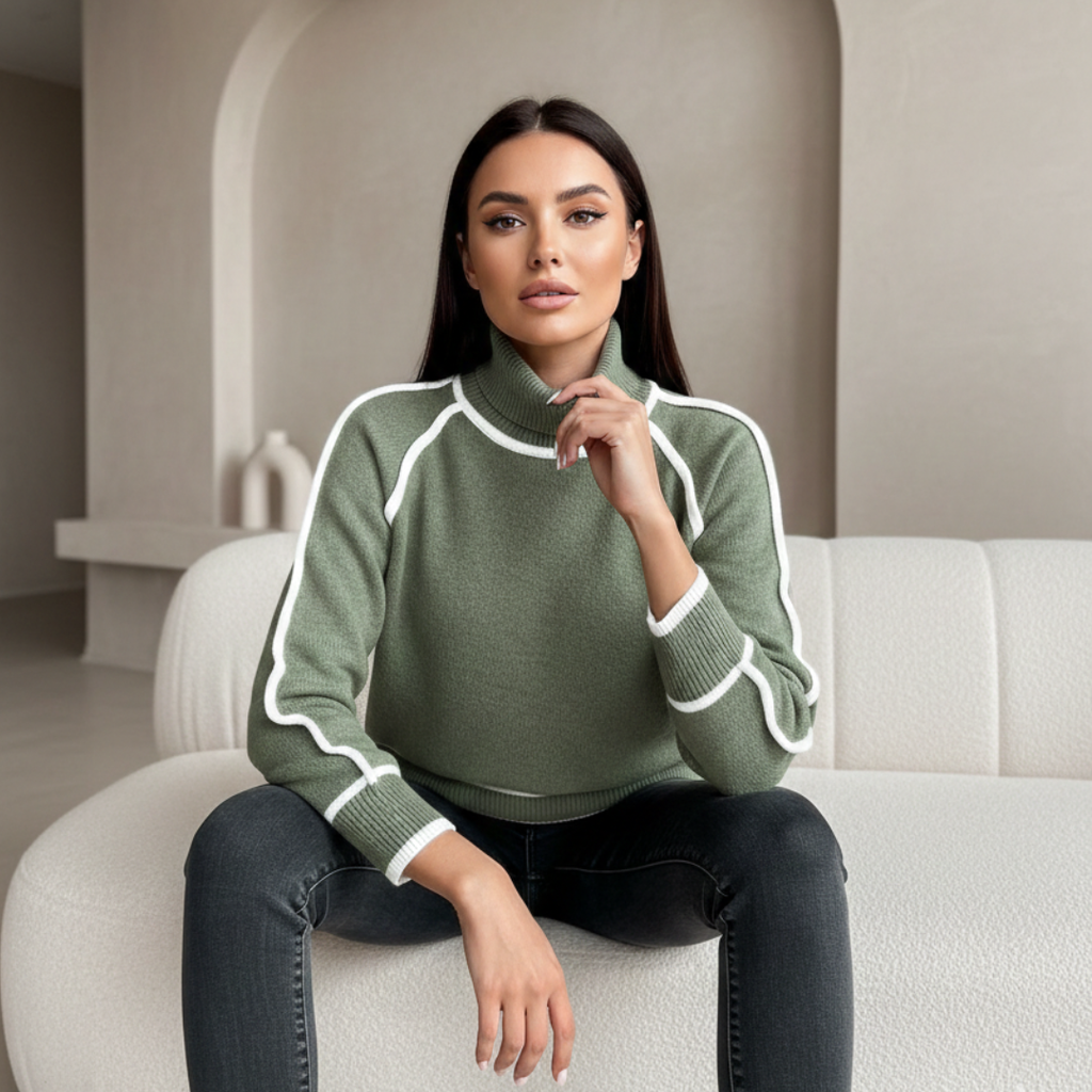The Arden Knit Mockneck Sweater Prescott Mode