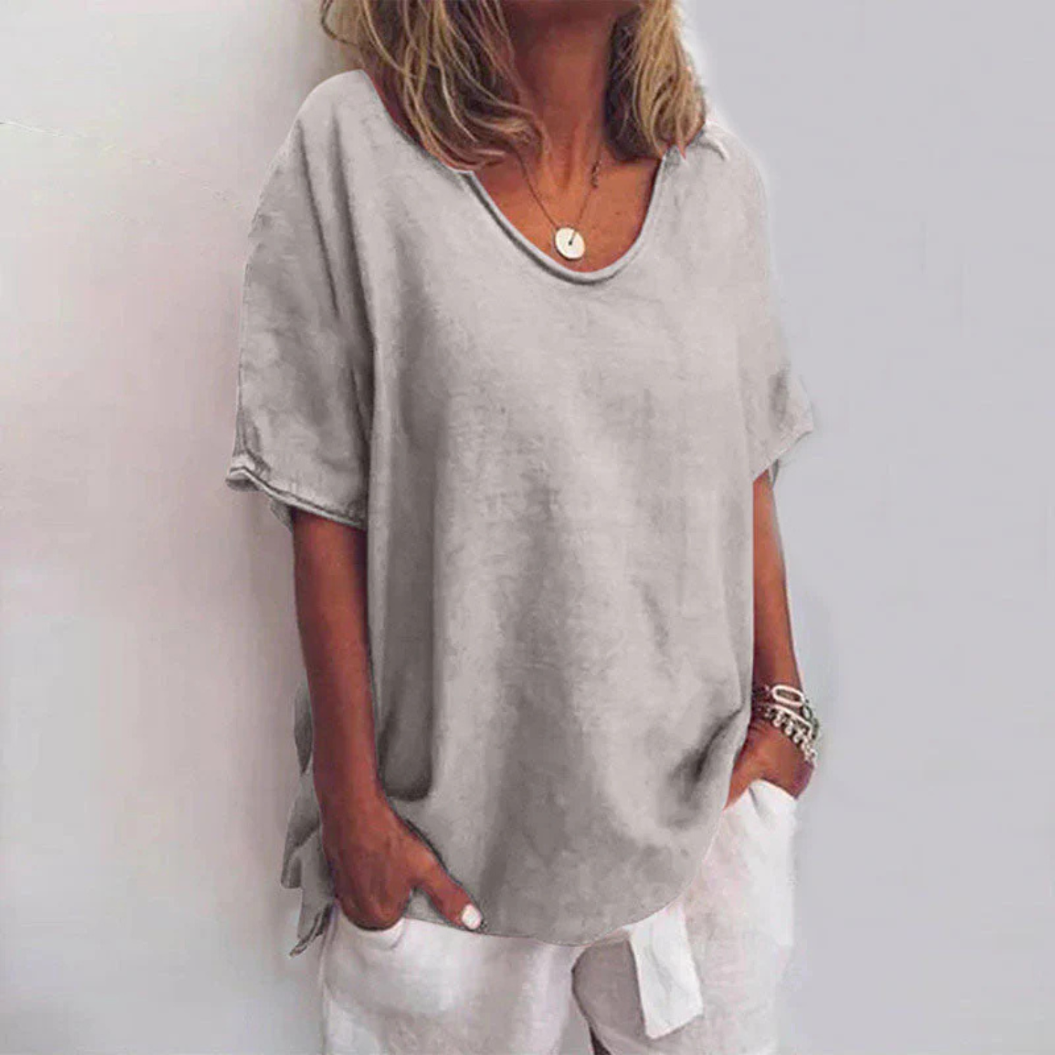 Women’s Casual Short Sleeve Blouse Prescott Mode