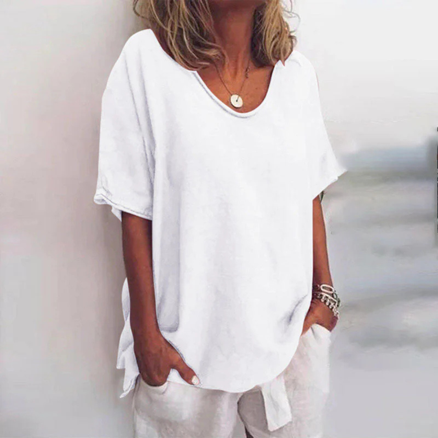 Women’s Casual Short Sleeve Blouse Prescott Mode