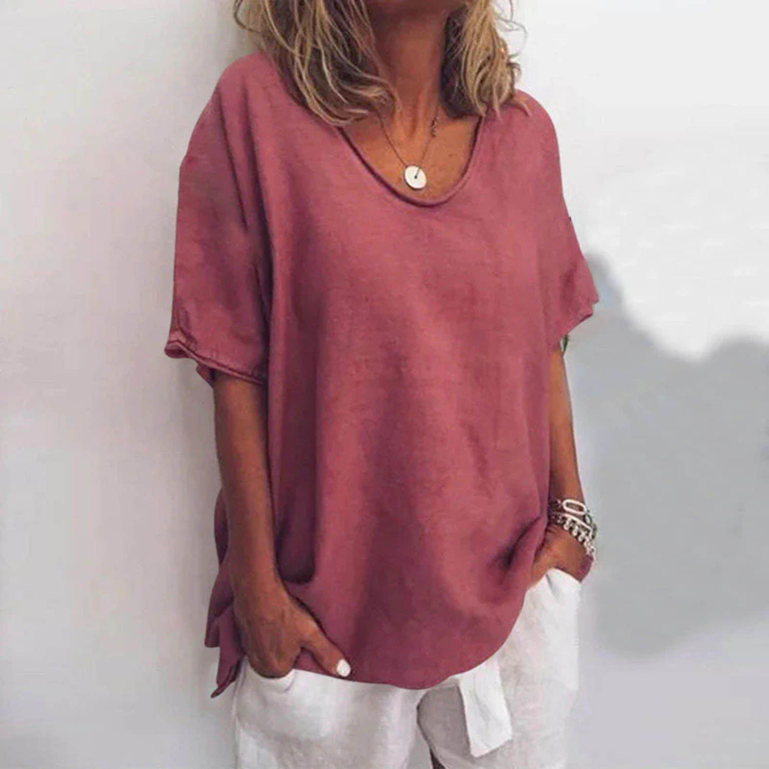 Women’s Casual Short Sleeve Blouse Prescott Mode
