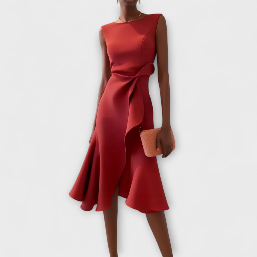 Women’s Draped Sleeveless Midi Dress Prescott Mode