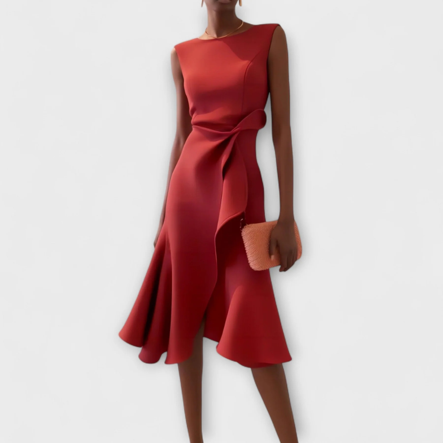Women’s Draped Sleeveless Midi Dress Prescott Mode