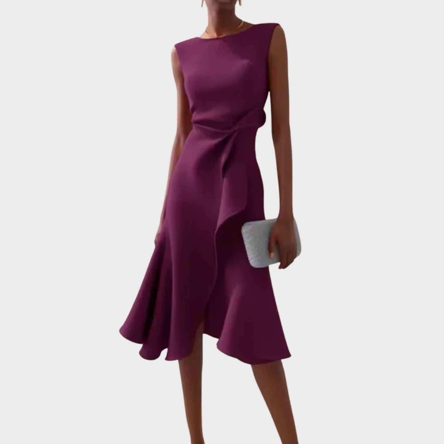 Women’s Draped Sleeveless Midi Dress Prescott Mode