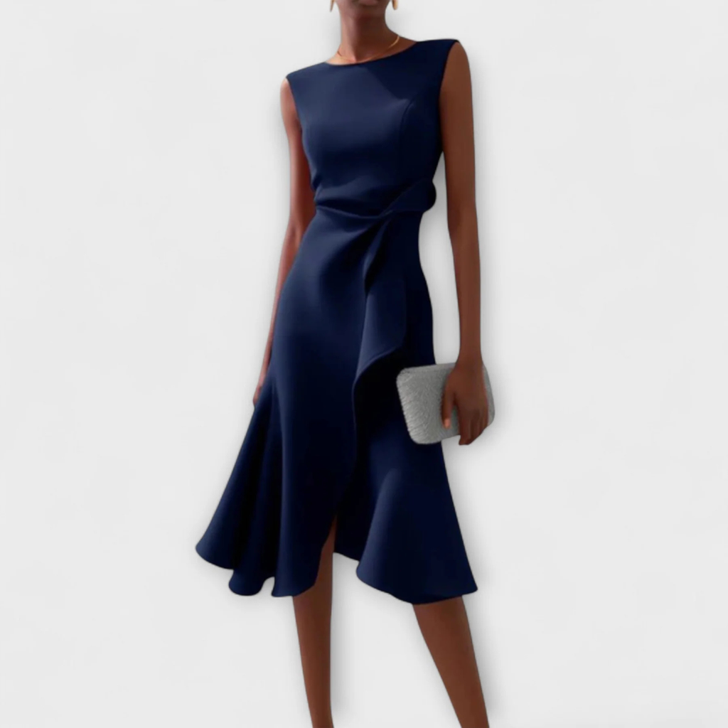 Women’s Draped Sleeveless Midi Dress Prescott Mode