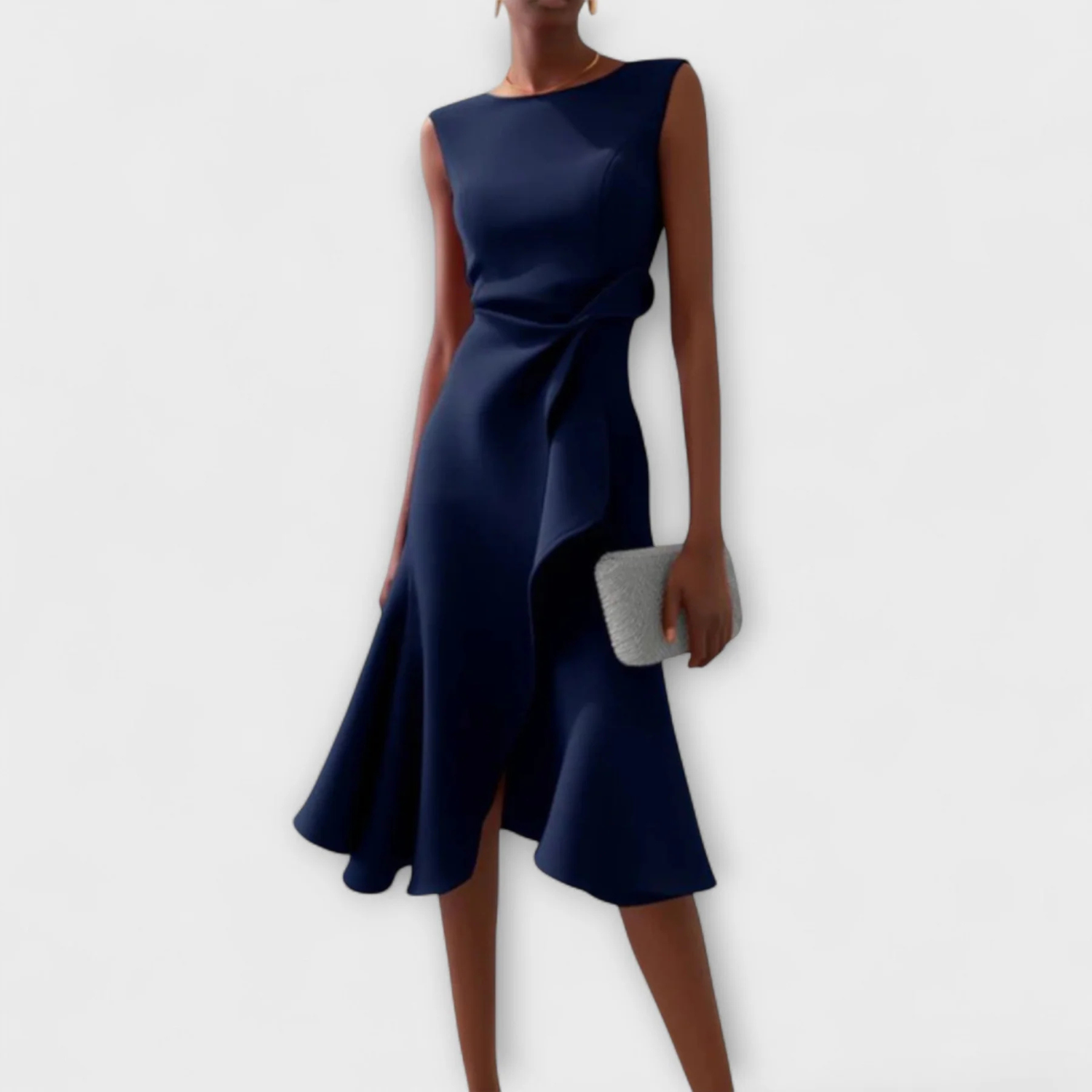 Women’s Draped Sleeveless Midi Dress Prescott Mode