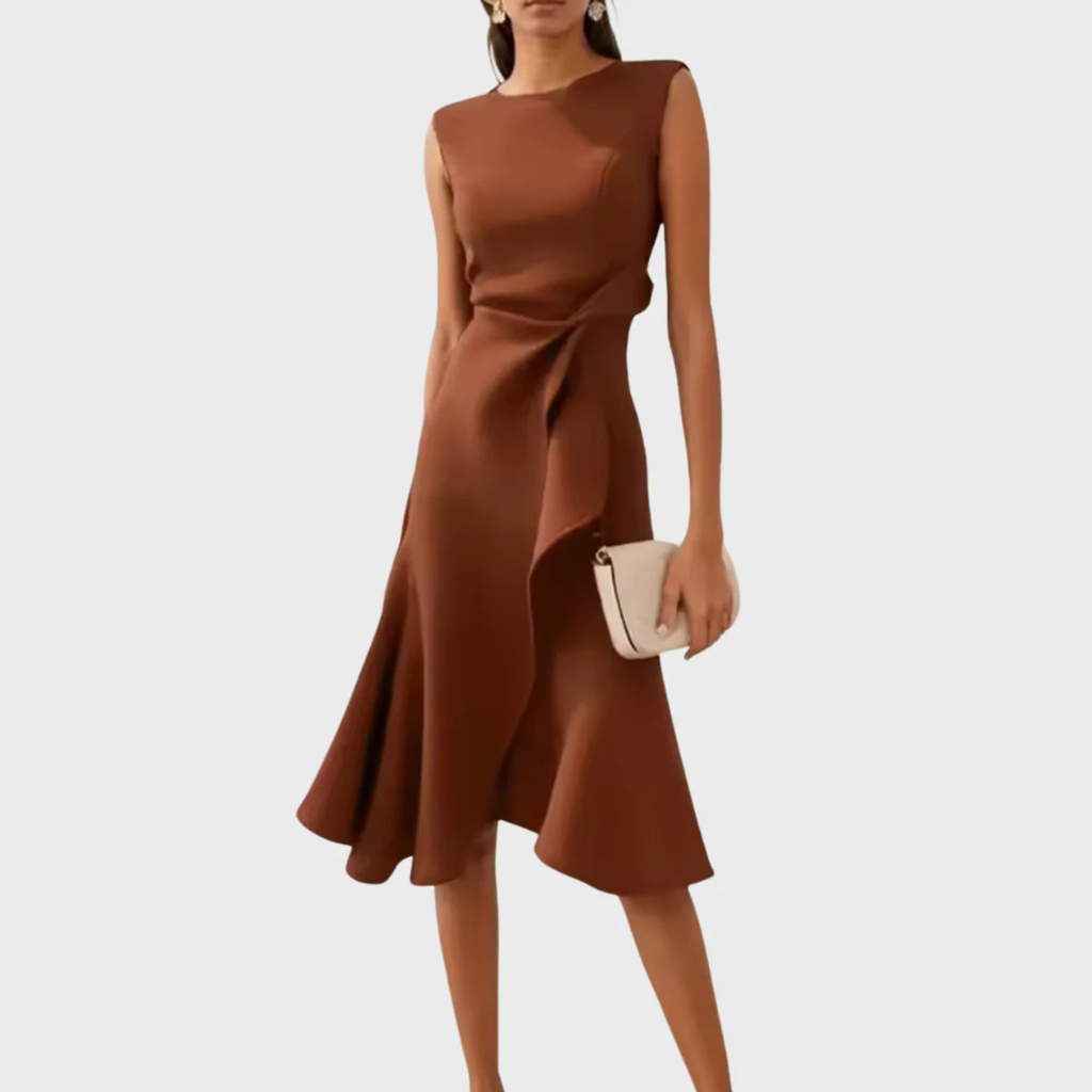 Women’s Draped Sleeveless Midi Dress Prescott Mode