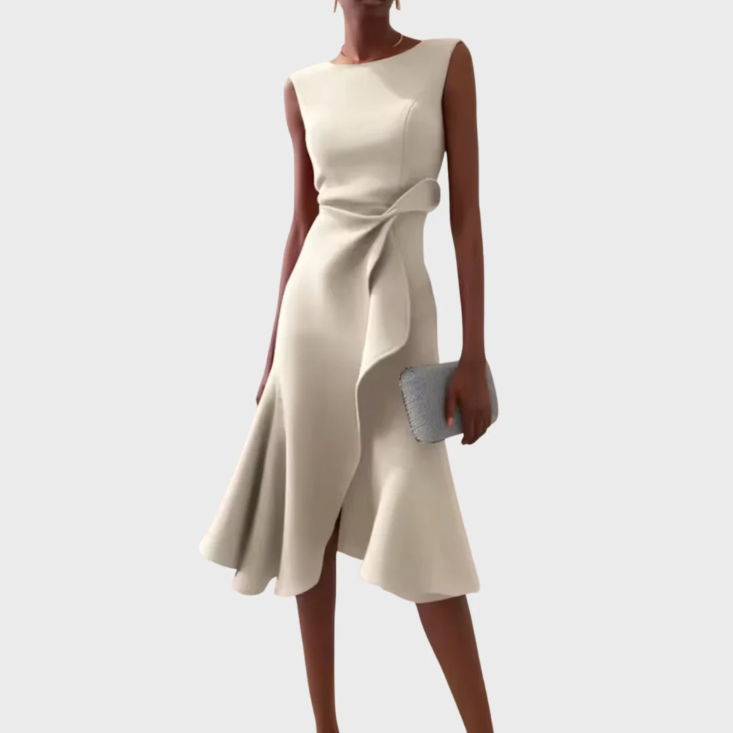 Women’s Draped Sleeveless Midi Dress Prescott Mode