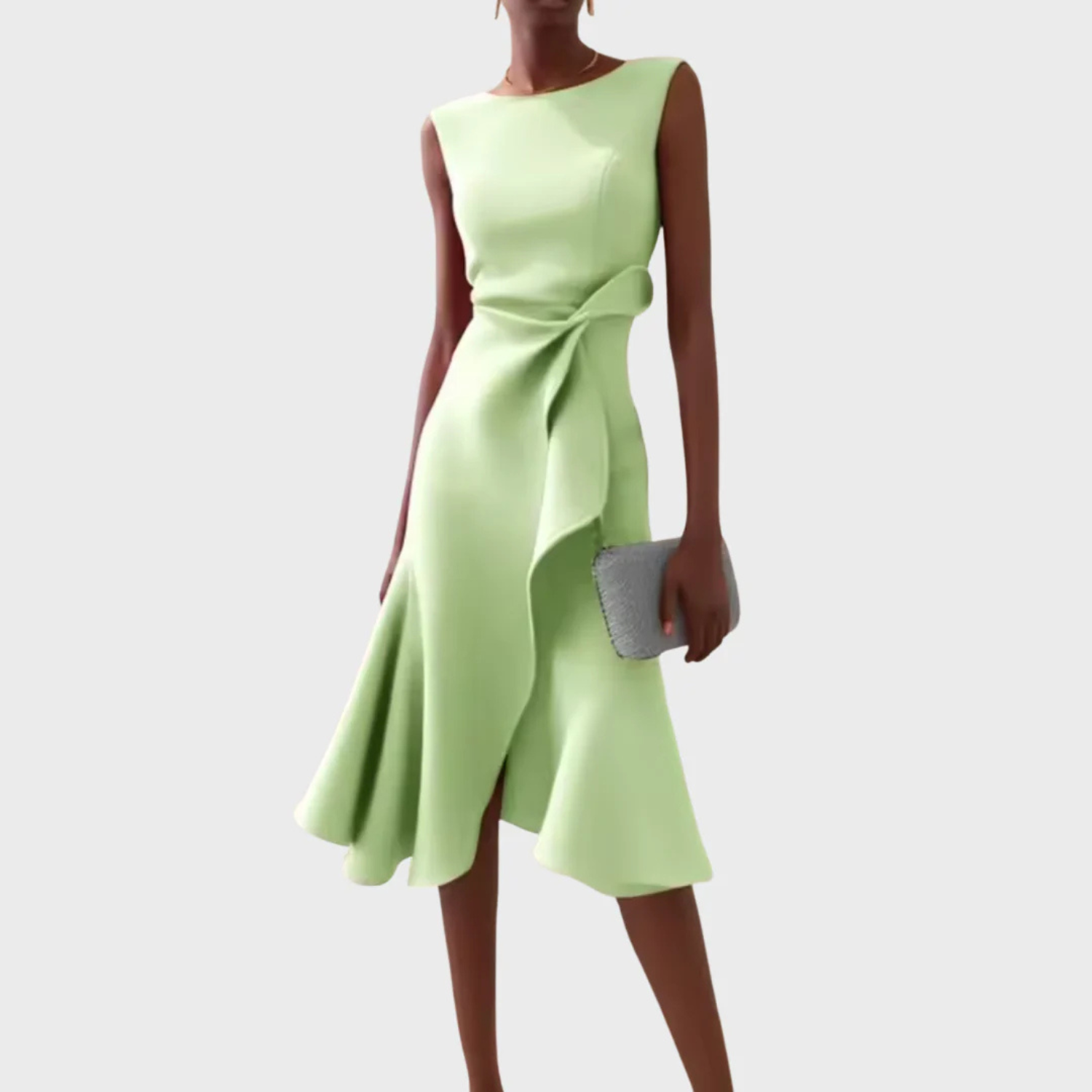 Women’s Draped Sleeveless Midi Dress Prescott Mode