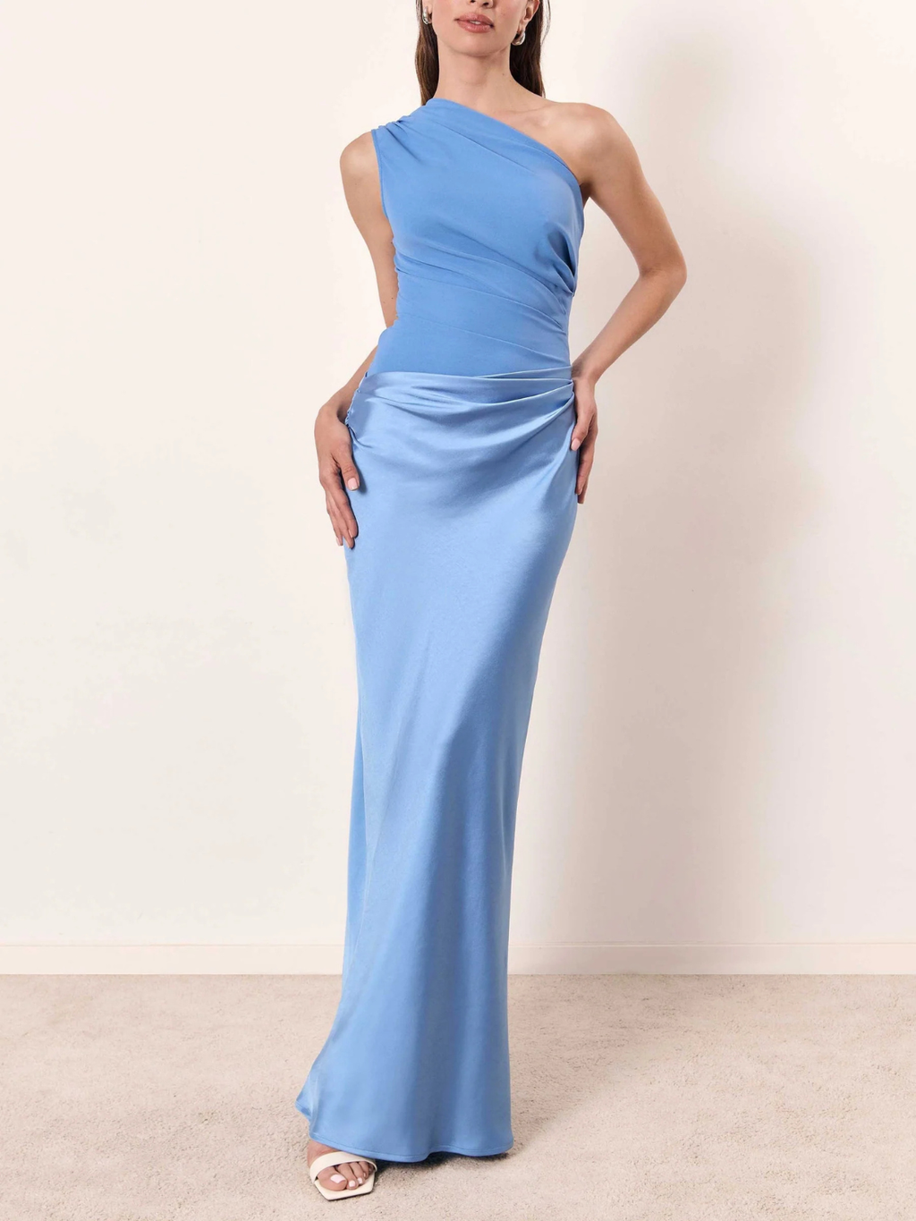 Women’s One-Shoulder Draped Maxi Dress Prescott Mode