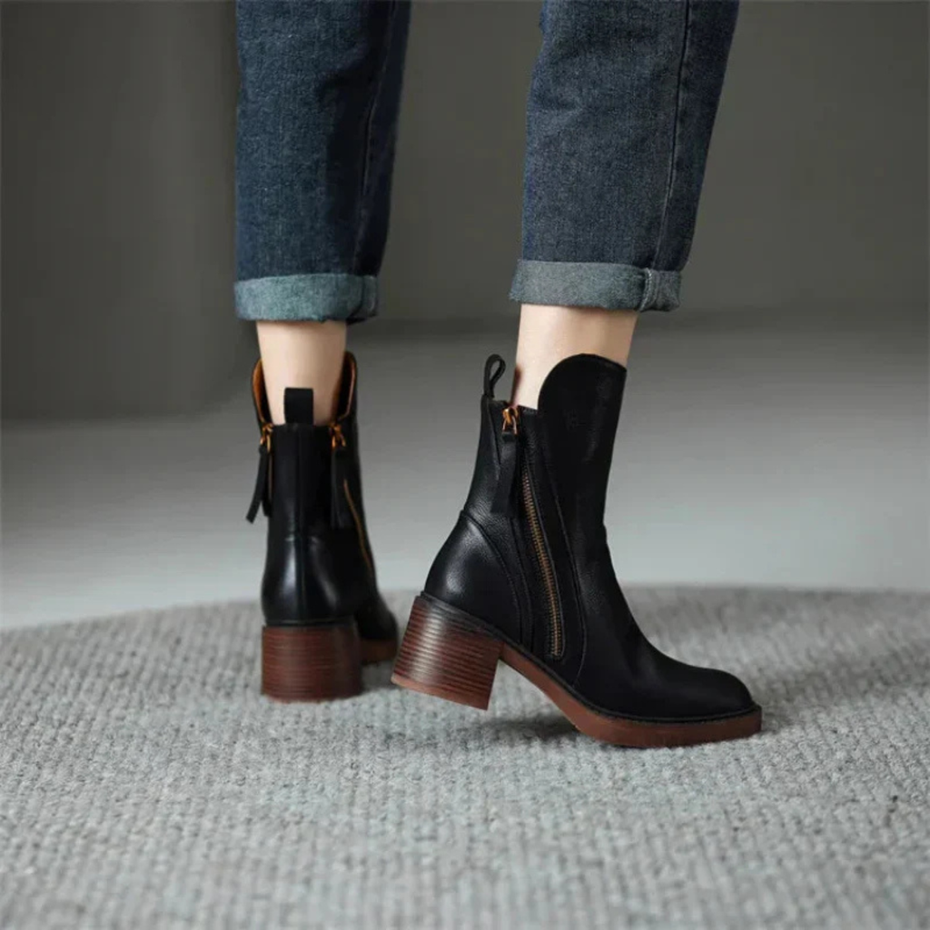 Women's Side Zip Up Ankle Boots Prescott Mode