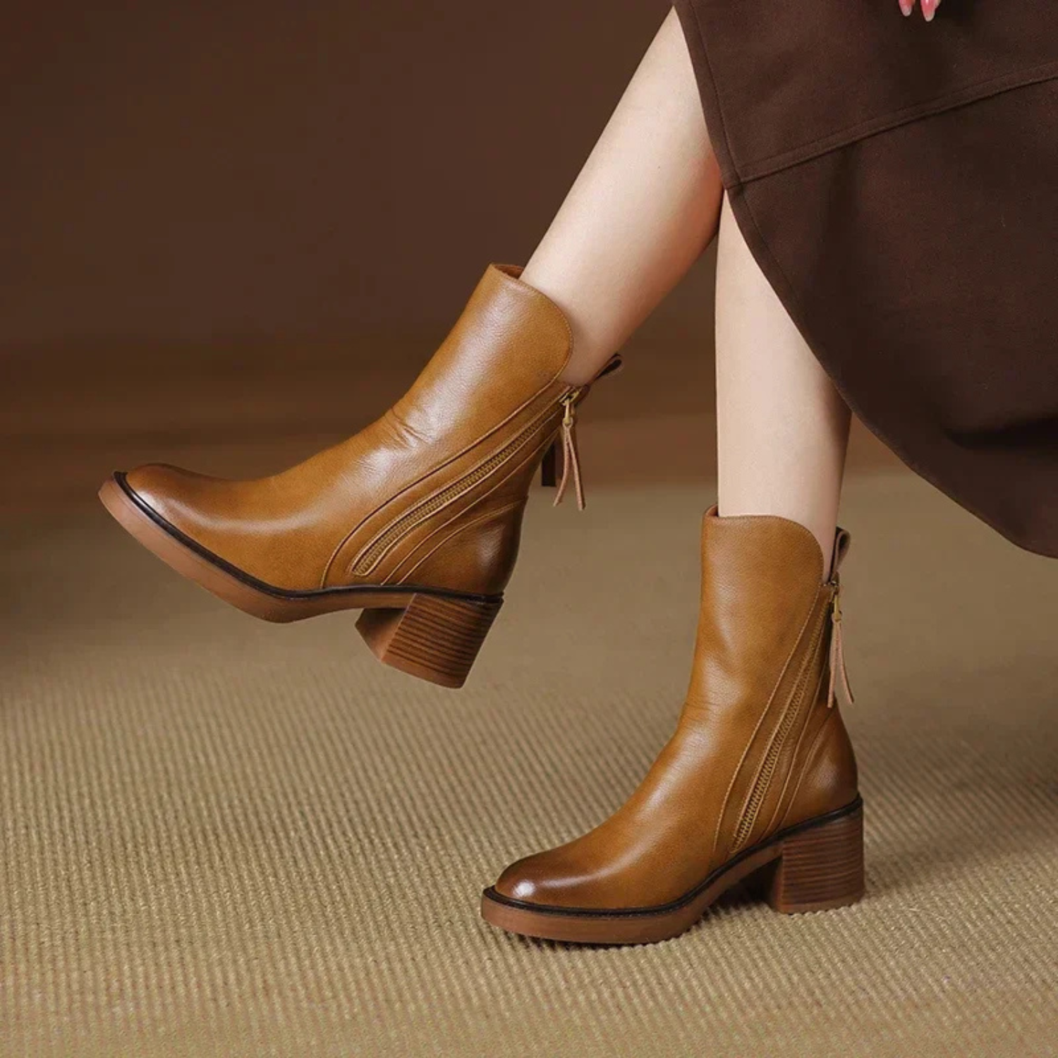Women's Side Zip Up Ankle Boots Prescott Mode