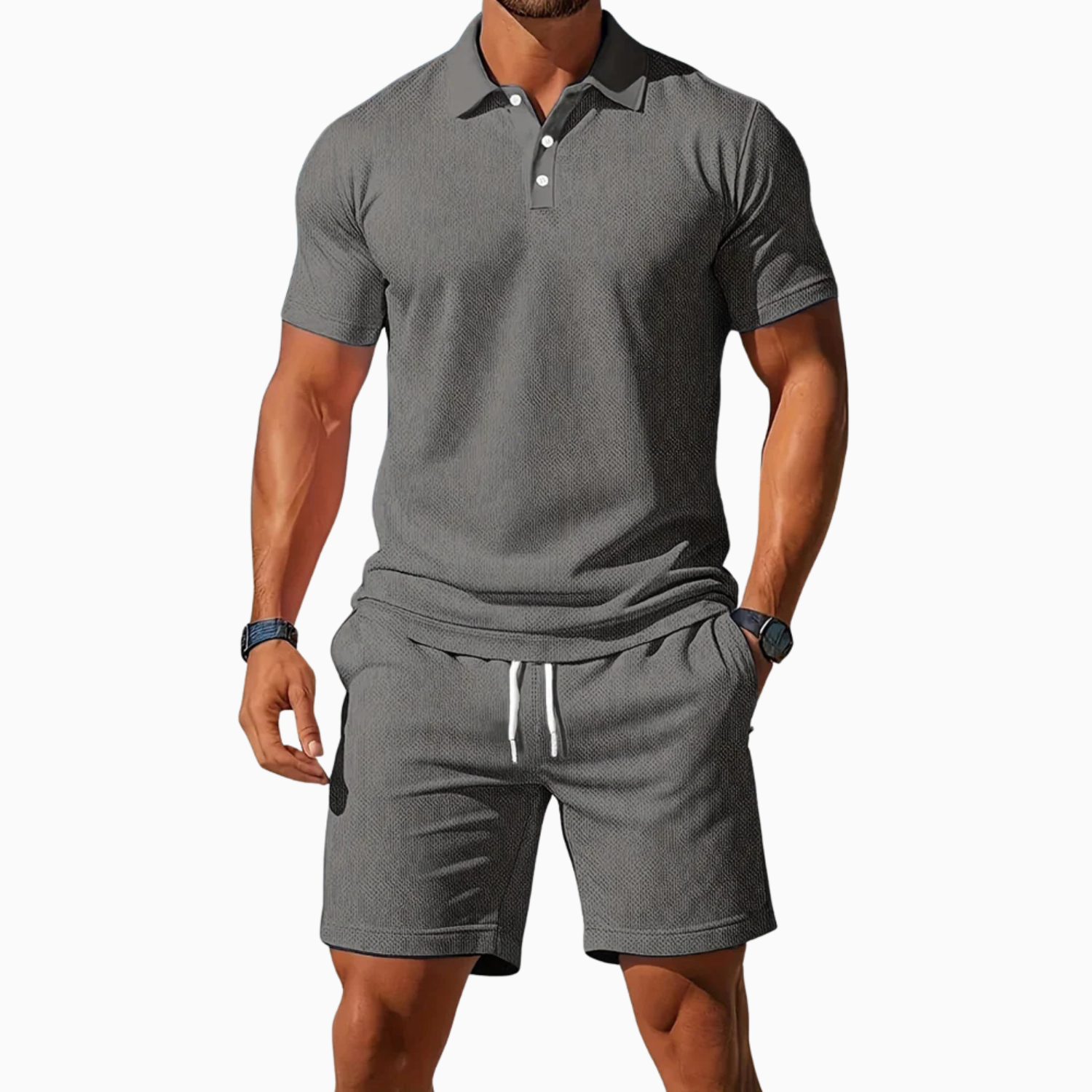 Men's Short Sleeve Short and Polo Set Prescott Mode