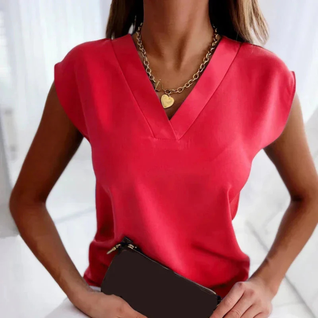 Women's Modern V-neck Sleeveless Blouse Prescott Mode