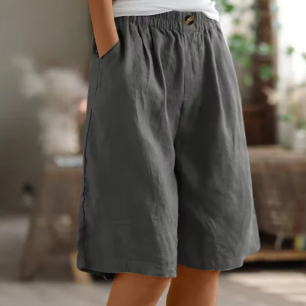 Women’s Relaxed Fit Linen Blend Shorts Prescott Mode