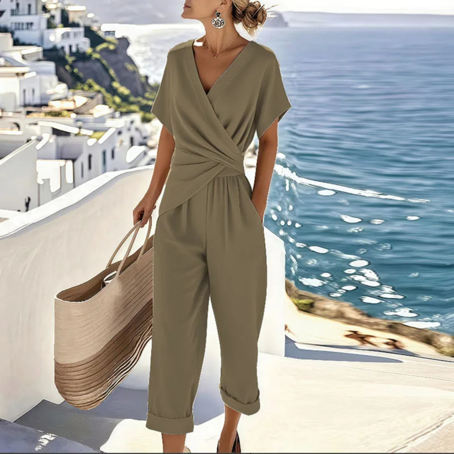 Women's Draped Two-Piece Set Prescott Mode