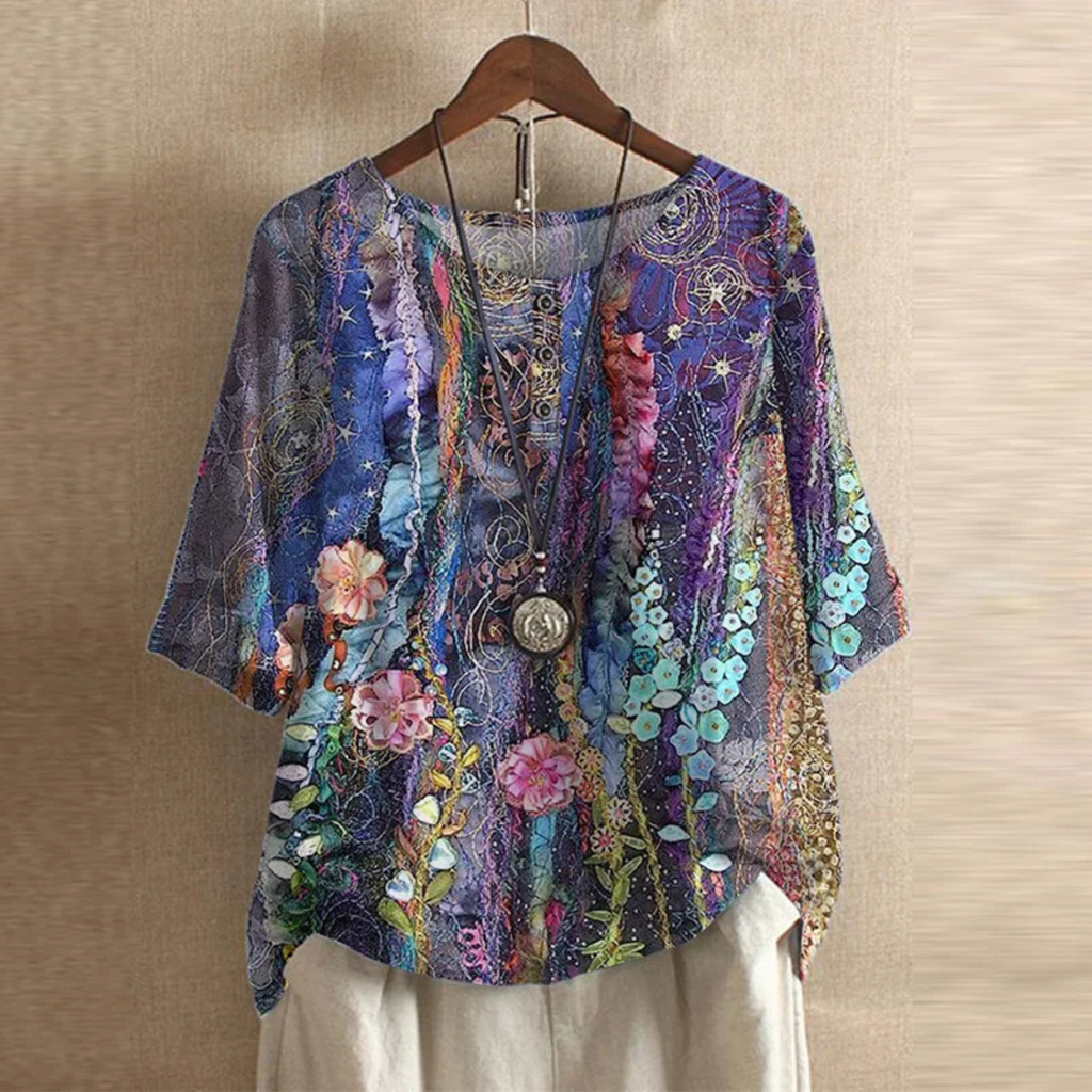 Women’s Boho Retro-Inspired Blouse Prescott Mode