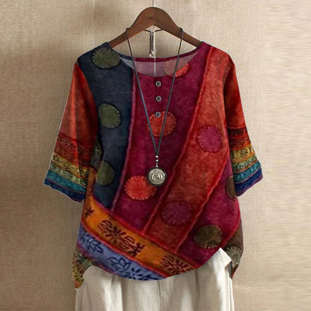 Women’s Boho Retro-Inspired Blouse Prescott Mode