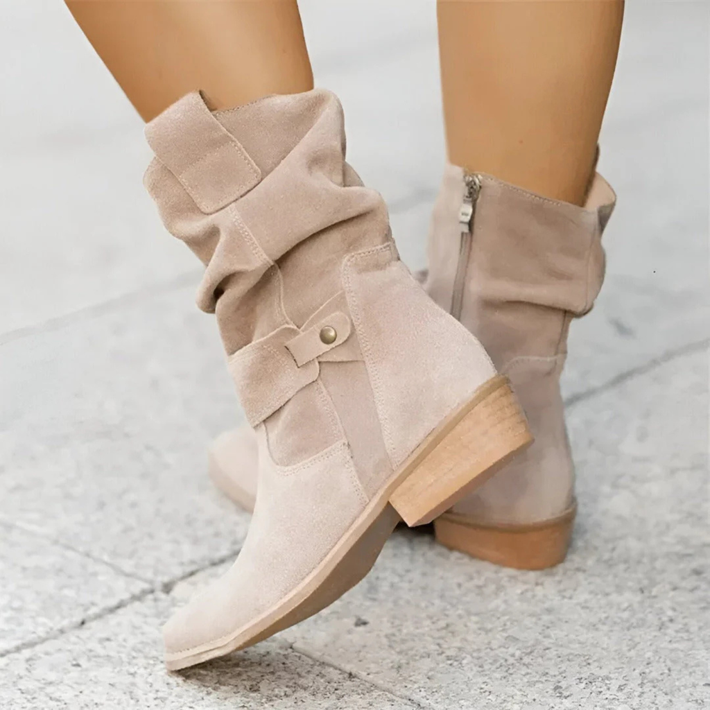 Sienna | Women’s Casual Suede Buckle Ankle Boots Prescott Mode
