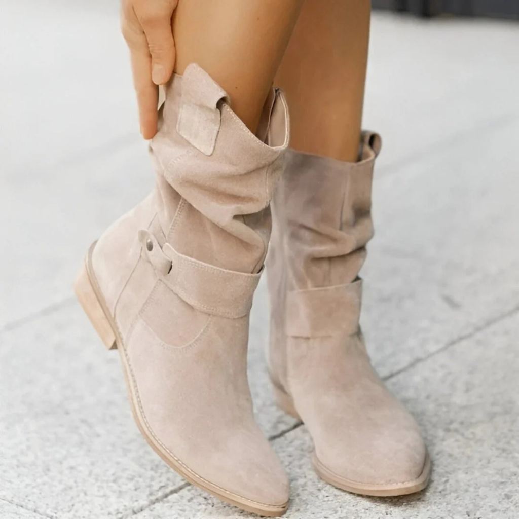 Sienna | Women’s Casual Suede Buckle Ankle Boots Prescott Mode
