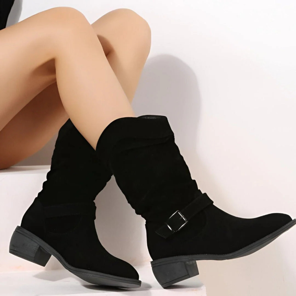 Sienna | Women’s Casual Suede Buckle Ankle Boots Prescott Mode