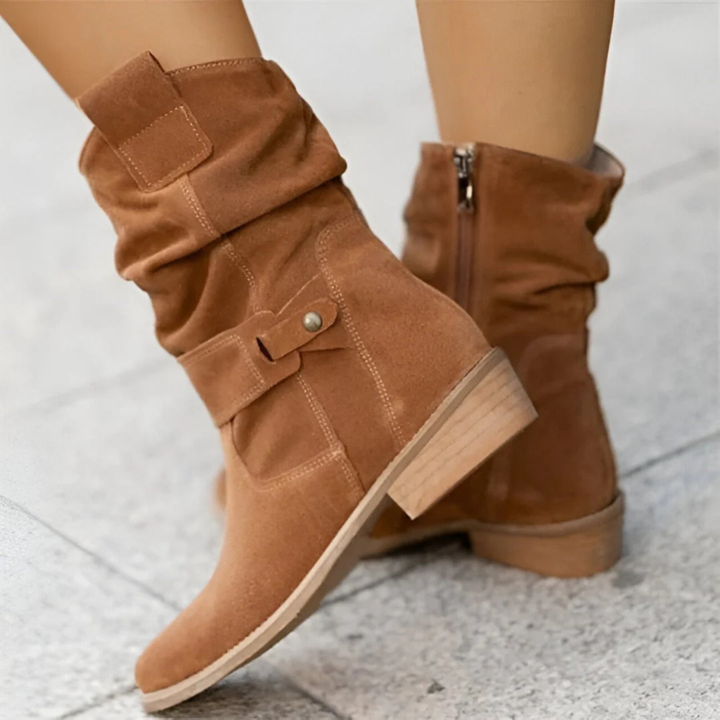 Sienna | Women’s Casual Suede Buckle Ankle Boots Prescott Mode