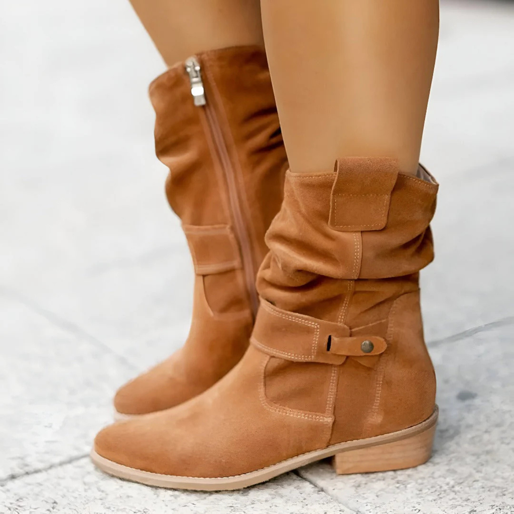 Sienna | Women’s Casual Suede Buckle Ankle Boots Prescott Mode