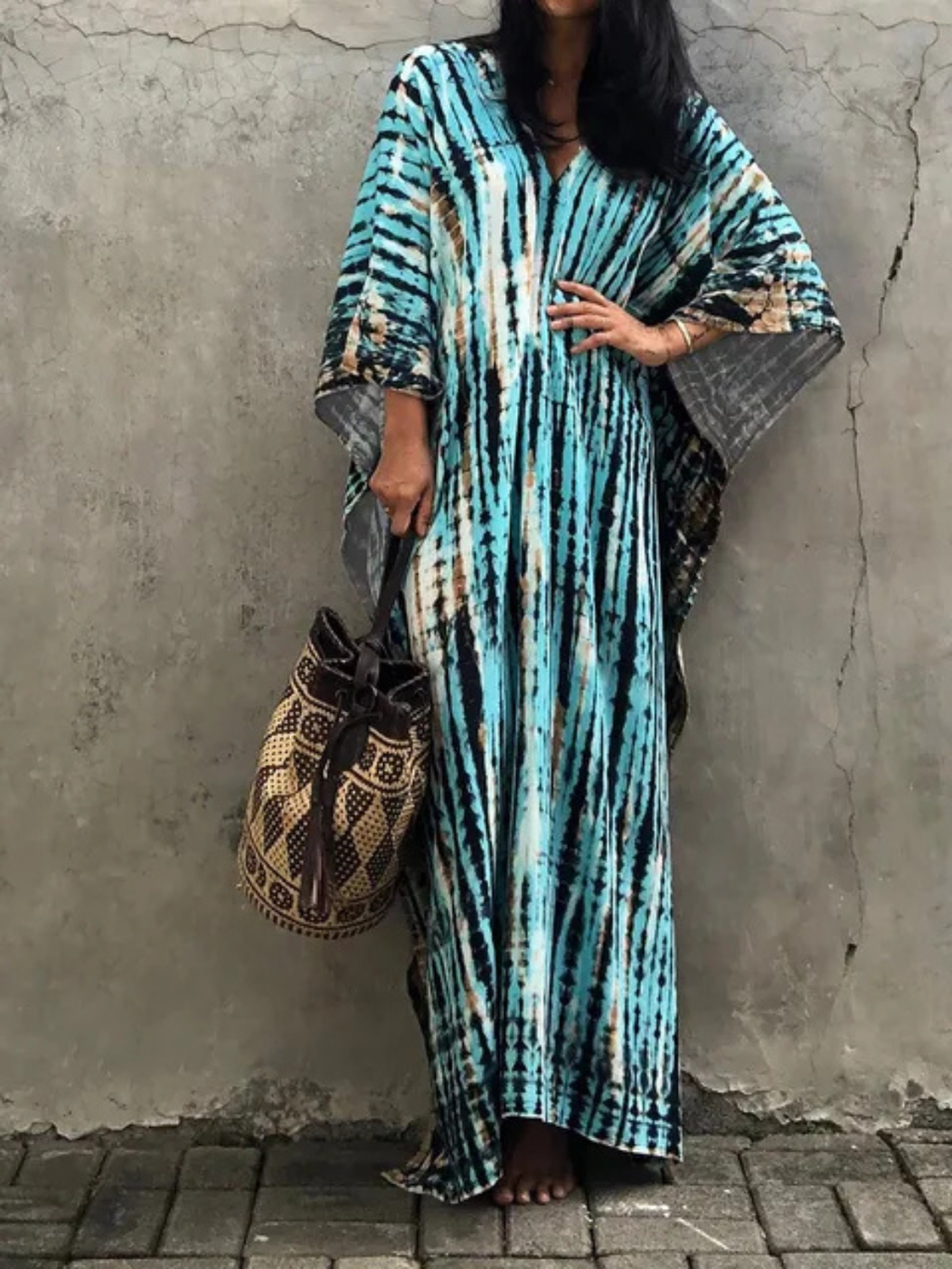 Women’s Boho Tie-Dye Maxi Summer Dress Prescott Mode