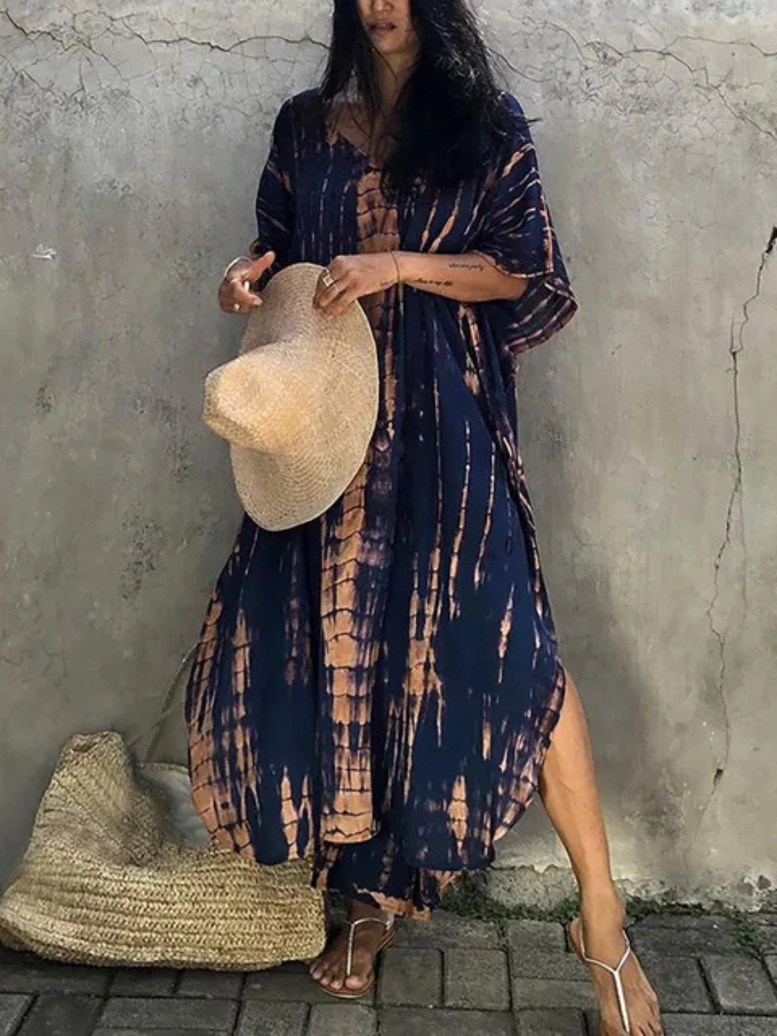 Women’s Boho Tie-Dye Maxi Summer Dress Prescott Mode