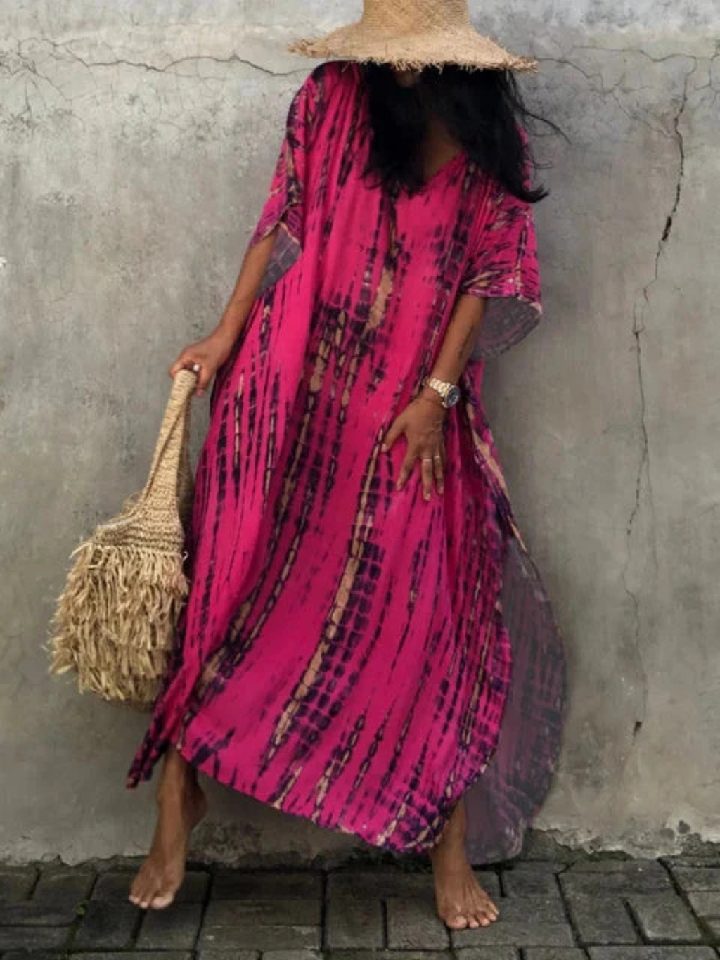 Women’s Boho Tie-Dye Maxi Summer Dress Prescott Mode