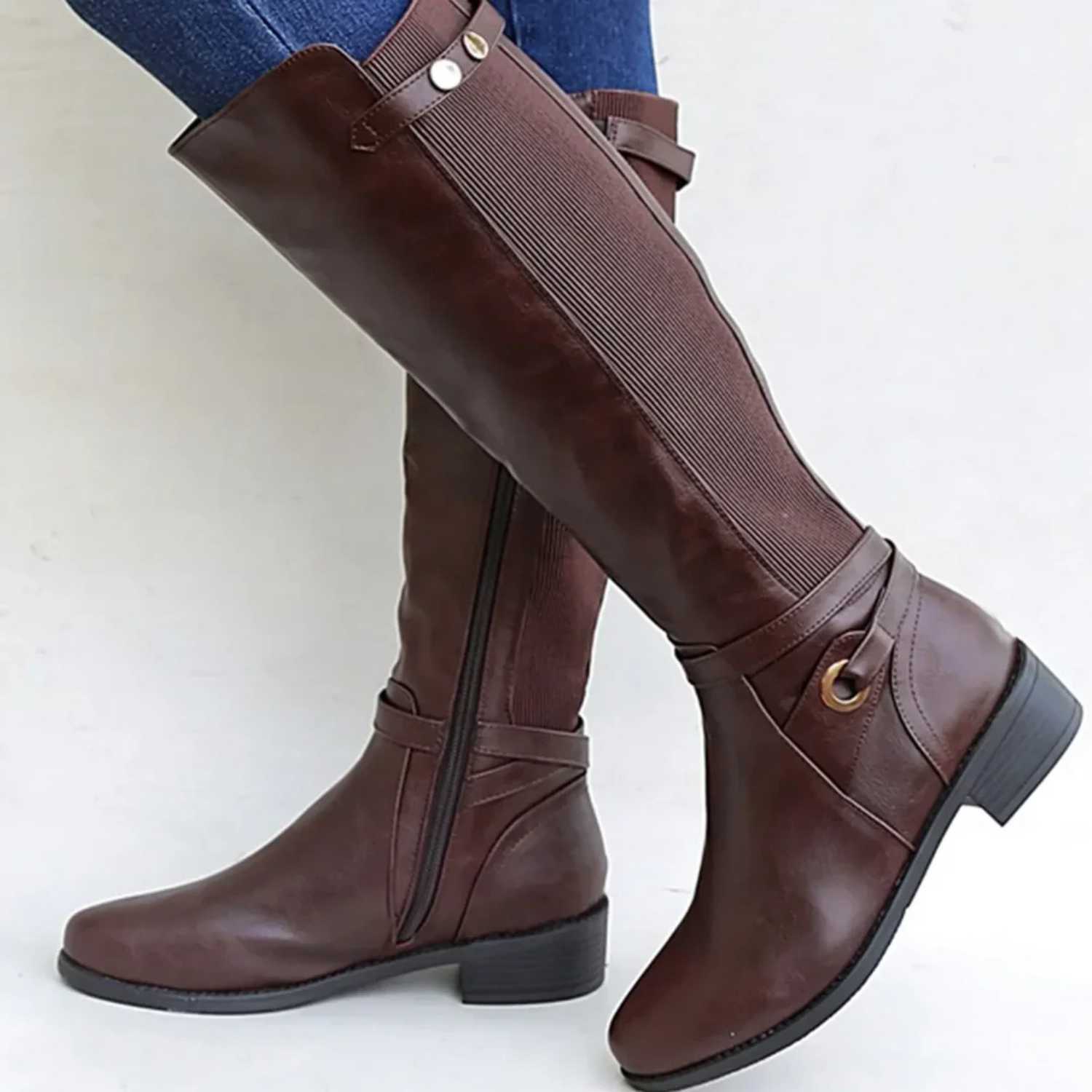 Elma | Women's Classic Knee-High Leather Boots Prescott Mode