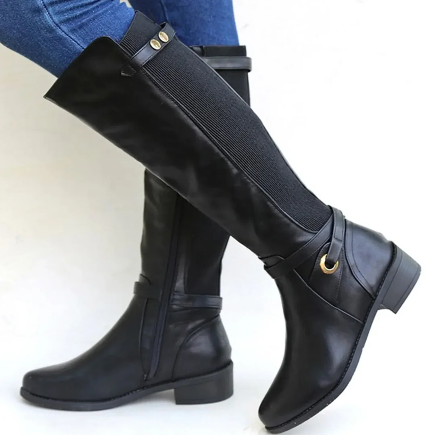 Elma | Women's Classic Knee-High Leather Boots Prescott Mode