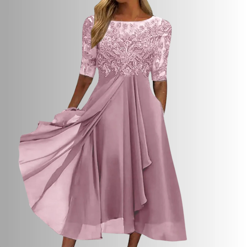 Women’s Elegant Lace Midi Dress Prescott Mode